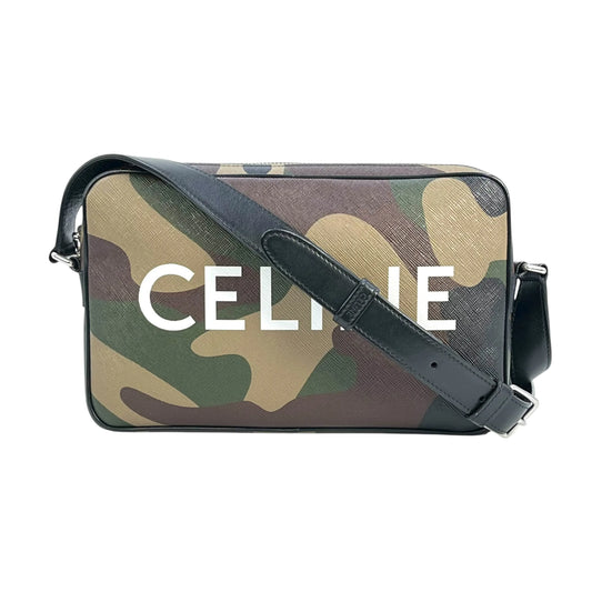 CELINE Camouflage Leather Shoulder Bag - Khaki 