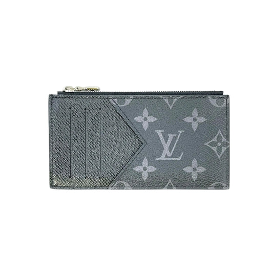 LOUIS VUITTON Monogram Eclipse Coin Case and Card Case - Black 
