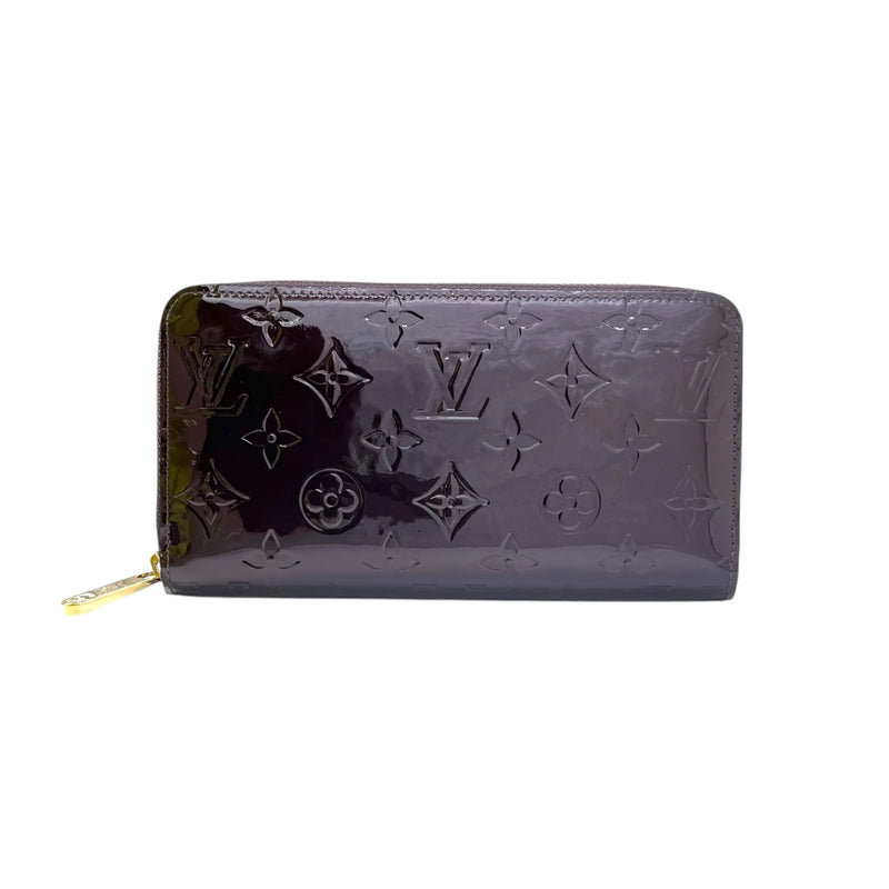 LOUIS VUITTON Monogram Vernis Zippy Wallet Long Wallet - Dark Brown 