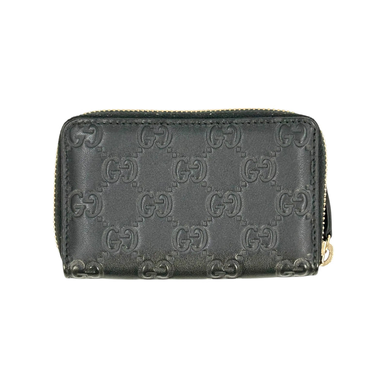 GUCCI グッチシマ GGパターン レザー コインケース - ブラック