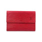 Louis Vuitton ポルトレゾール エテュイ パピエ エピレザー 三つ折り財布 コンパクトウォレット - レッド