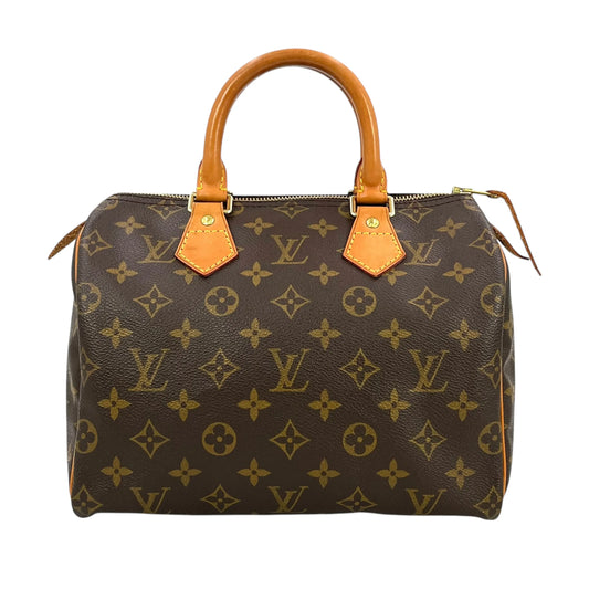 Louis Vuitton Speedy 25 Monogram Canvas Handbag - Brown 