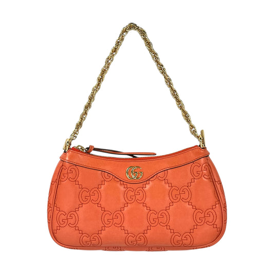 GUCCI GG Matelasse Small Shoulder Bag/Handbag - Orange 
