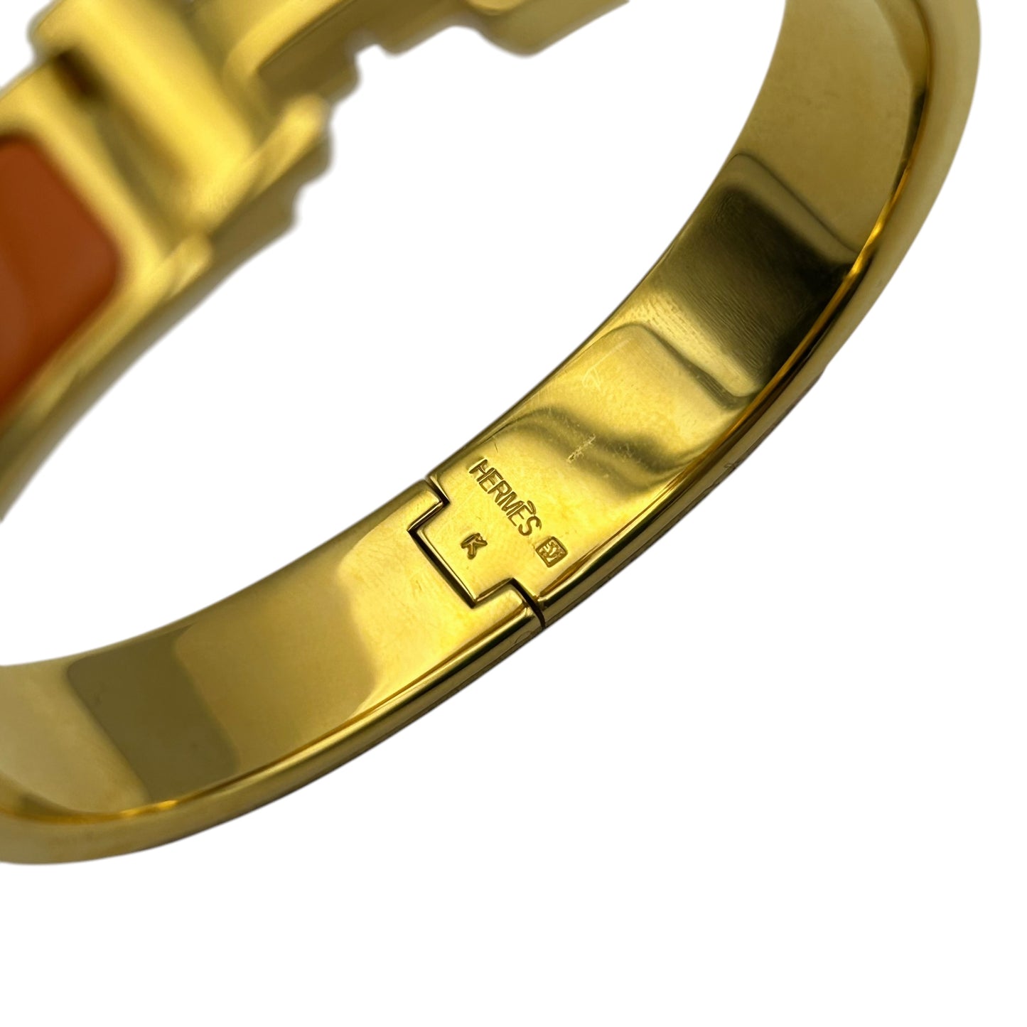 HERMES Clic H Orange Gold