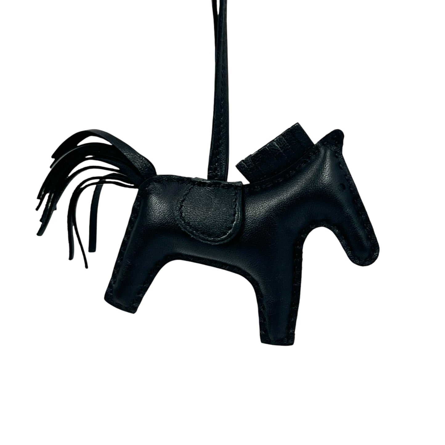 HERMES Rodeo Horse Bag Charm PM Black