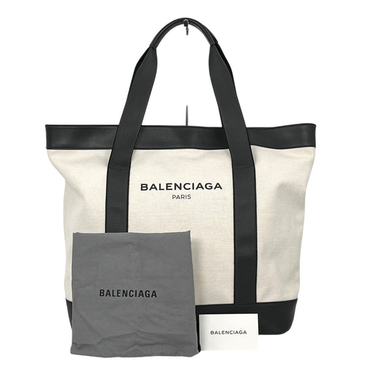 BALENCIAGA Canvas Navy Tote Bag