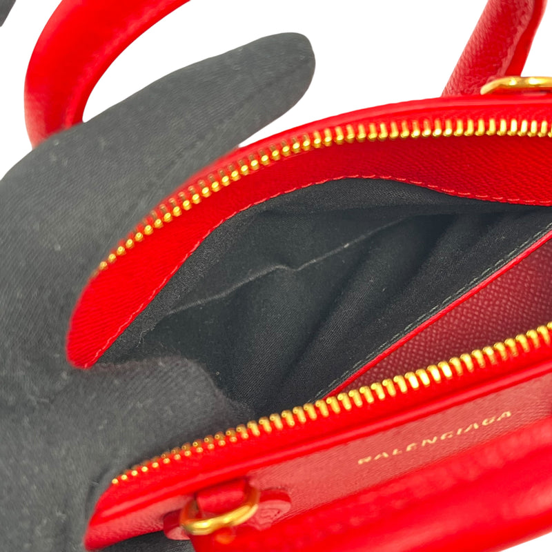BALENCIAGA Ville Top Handle XXS 2way Red Hand Bag