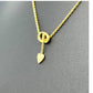Dior CD Necklace Crystal Heart Charm