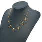 Diamond and Peridot Stones Necklace Yellow Gold