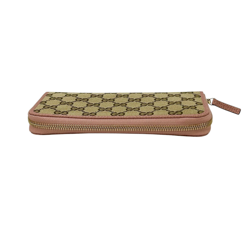GUCCI GG Canvas Zip Around Long Wallet