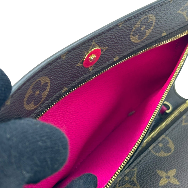 Louis Vuitton Monogram Pochette Week End Chain Wallet - Brown