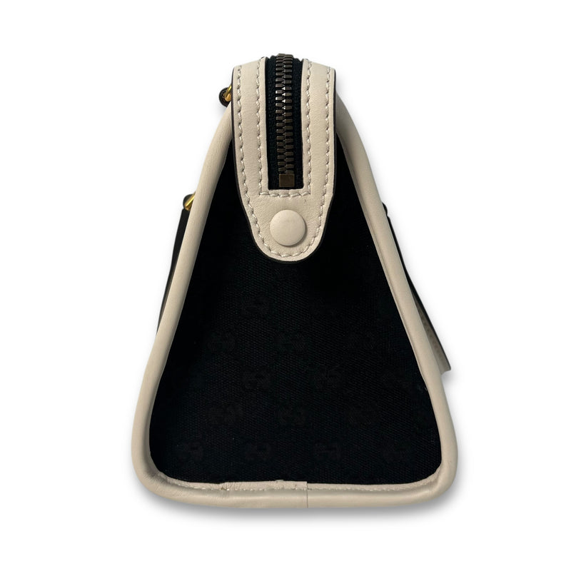 GUCCI GG Canvas Leather Hand Bag Shoulder Bag