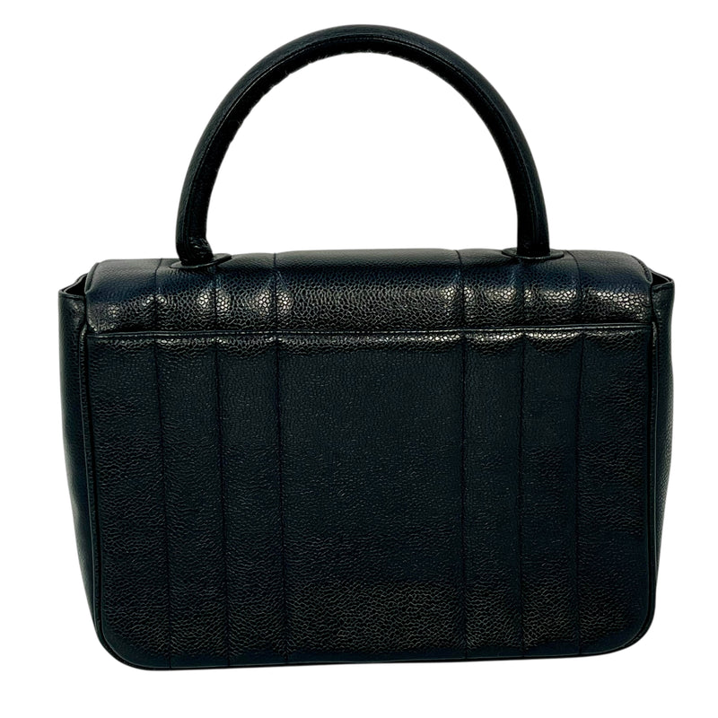 CHANEL Mademoiselle Caviar Skin Hand Bag - Black