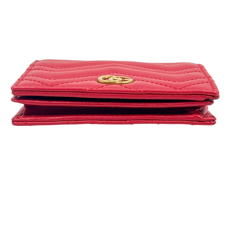 GUCCI GG Marmont Compact Wallet - Red