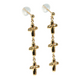 K18 Yellowgold Triple Cross Earring