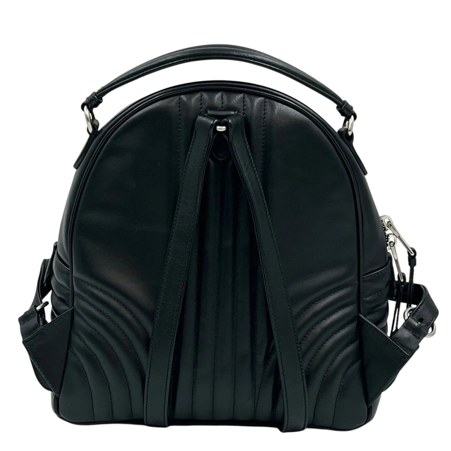 PRADA Diagramme Leather Backpack - Black