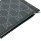 GUCCI Interloking G GG Supreme Money Clip Compact Wallet - Black