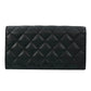 CHANEL Materasse Caviar Skin Classic Flap Long Wallet - Black