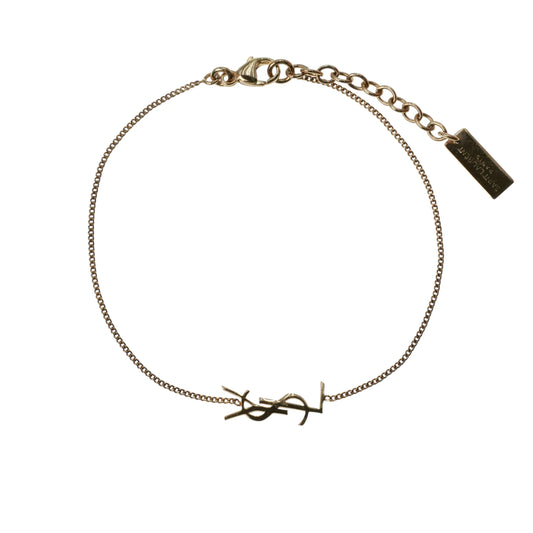 Saint Laurent YSL Logo Bracelet - Gold Plated