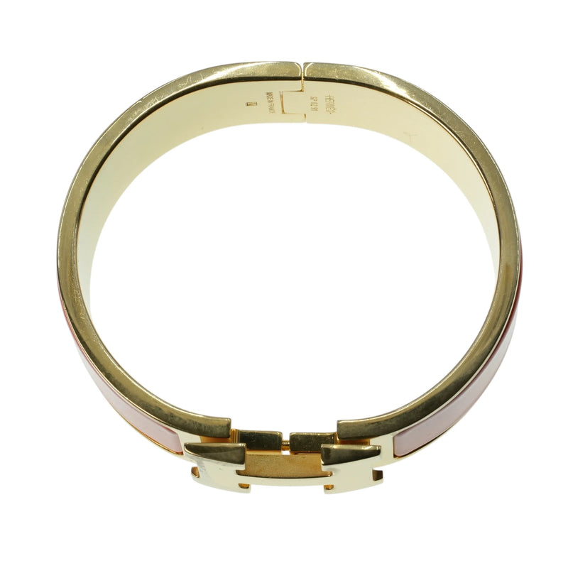 HERMES Clic Clac H Enamel GM Orange Bracelet Accessories