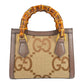 GUCCI Diana GG Bamboo Mini Hand Bag - Brown