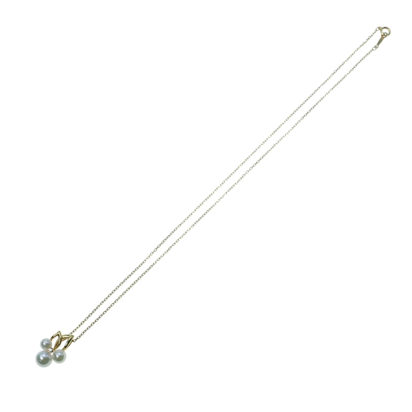 Pearl Diamond Necklace 18KYG Jewelry