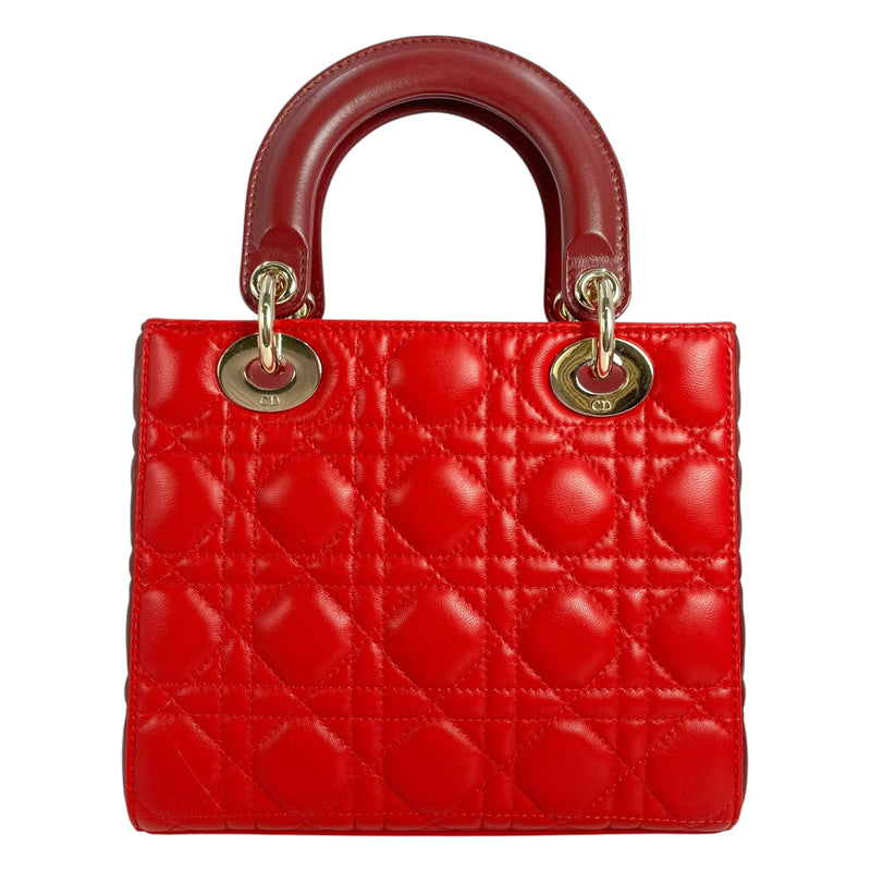 Dior Lady Dior Small Hand Bag - Red