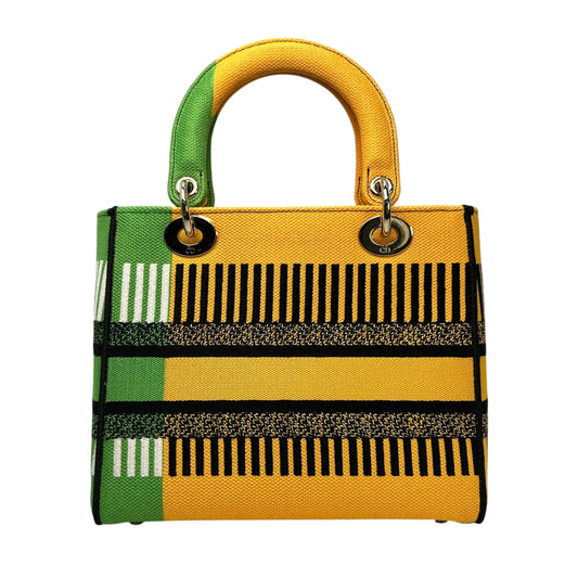 Dior Lady D-Lite Hand Bag - Yellow×Green