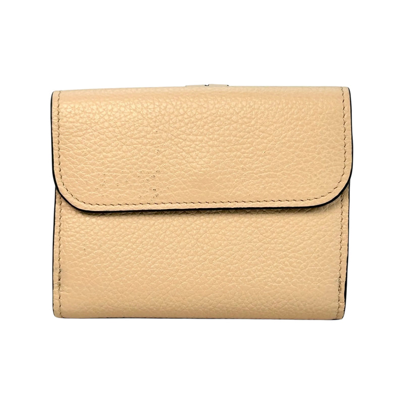 Chloé Alphabet Tri-Fold Compact Wallet - Beige