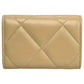 CHANEL Materasse Chanel 19 Compact Wallet - Beige