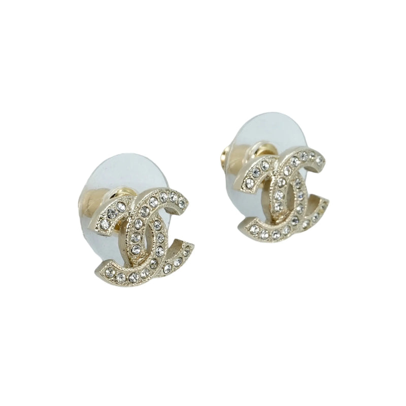 CHANEL Crystal Timeless CC Earring C22 V - Gold Plated