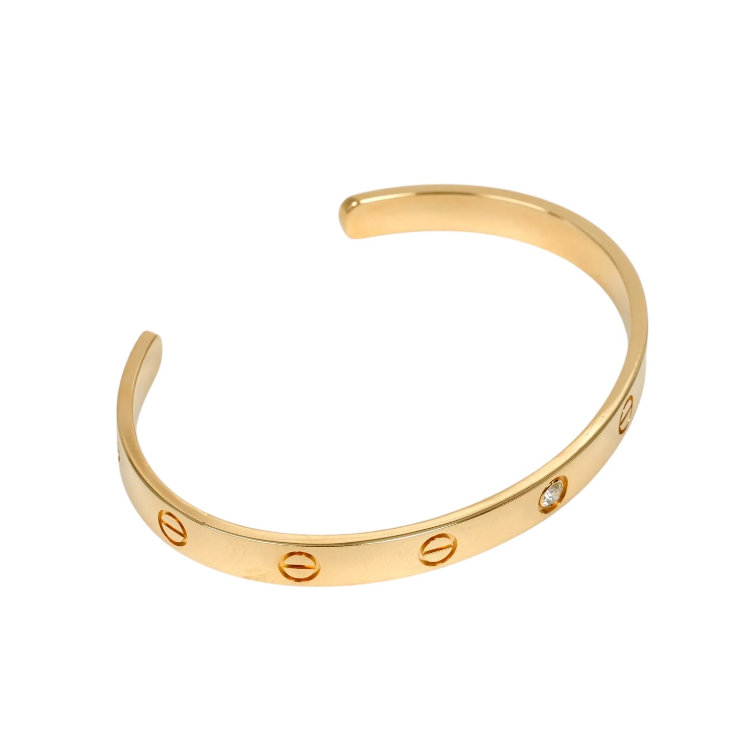 Cartier Love Open Bracelet 1PD Diamond 18KYG Jewelry