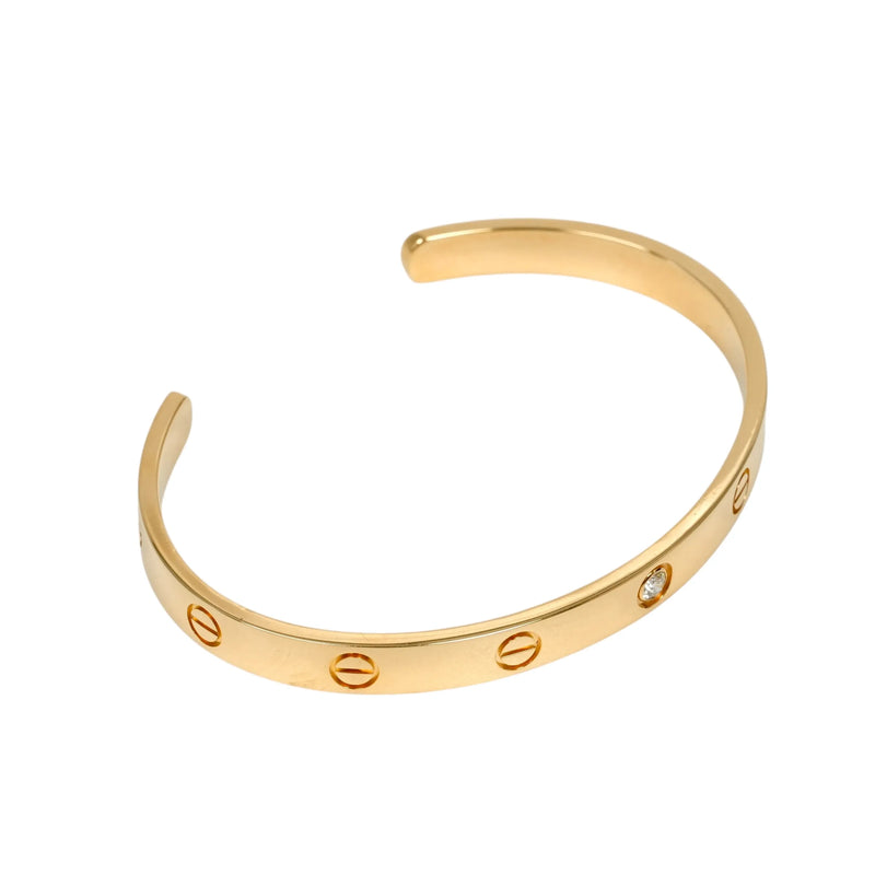 Cartier Love Open Bracelet 1PD Diamond 18KYG Jewelry