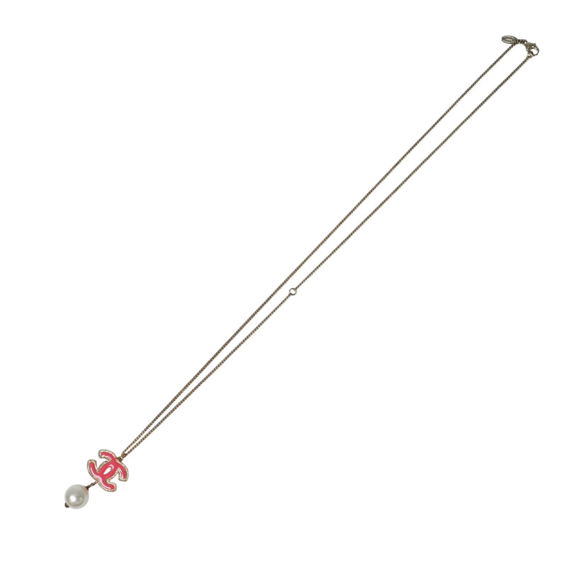 CHANEL CC Logo Fake Pearl - Pink