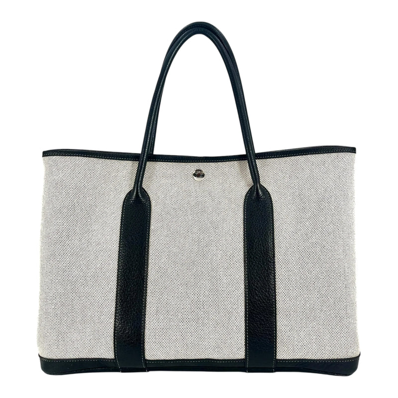 Hermès Garden Party PM ▢J Stamp (2006) Handbag/Tote Bag - Black/Noir 