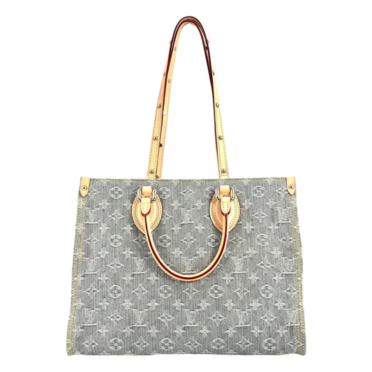 Louis Vuitton Monogram Denim MM Tote Bag - Blue Gray - 33685