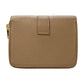 Saint Laurent YSL Zippy Compact Wallet - Beige