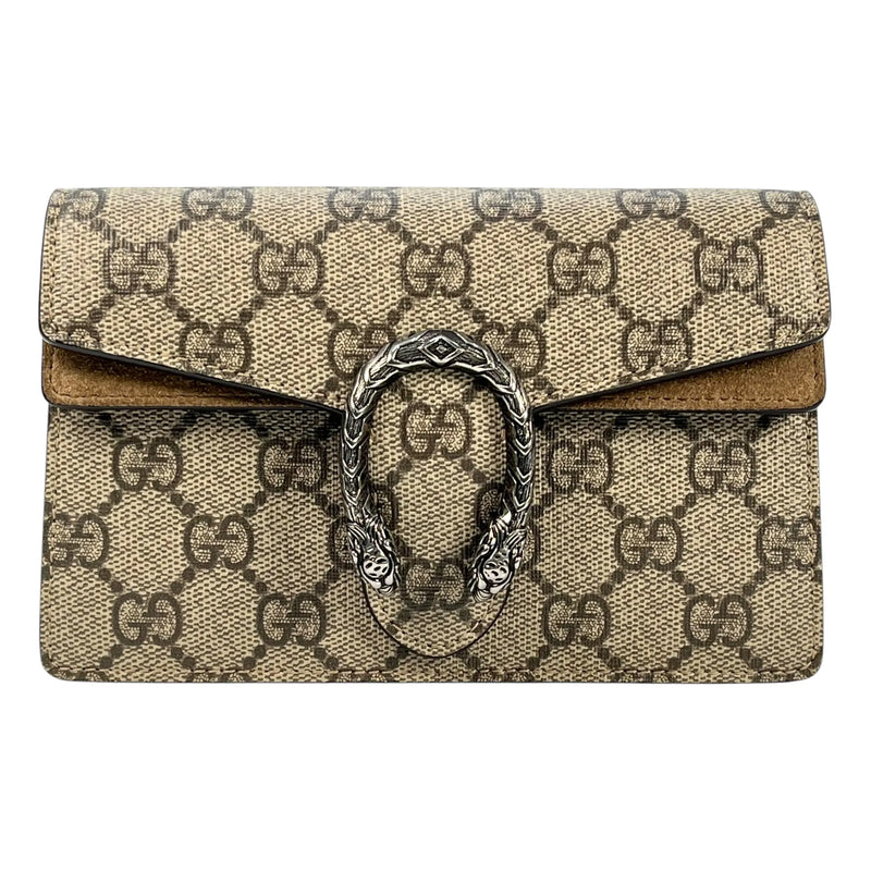 GUCCI Dionysus GG Supreme Mini Bag Shoulder Bag - Beige