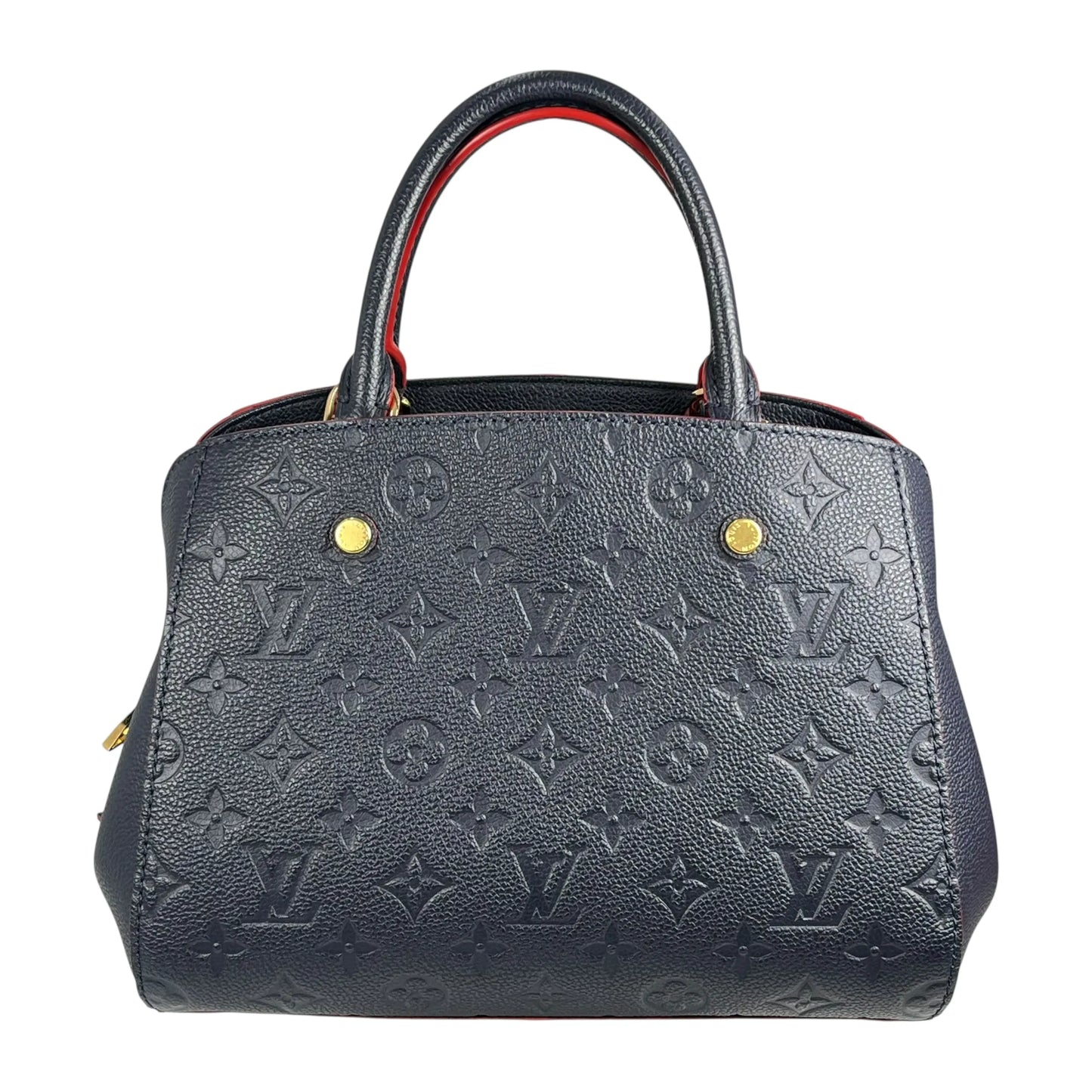 Louis Vuitton Monogram Empreinte Montaigne BB Hand Bag - Navy