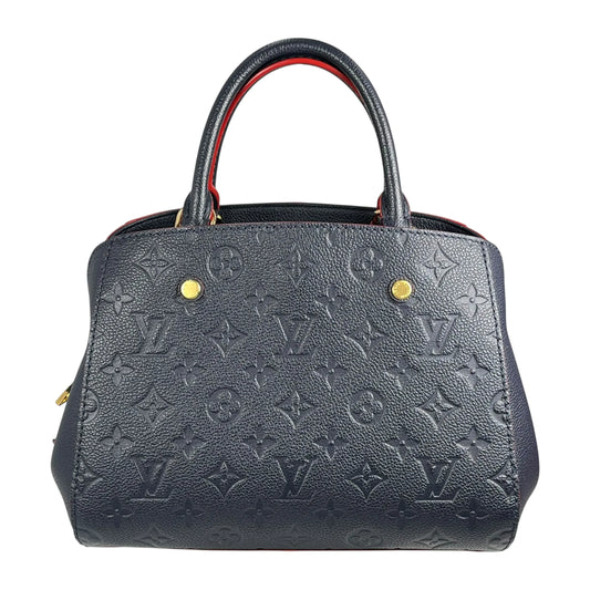 Louis Vuitton Monogram Empreinte Montaigne BB Hand Bag - Navy