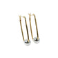 K18 Yellowgold Whitegold Earring