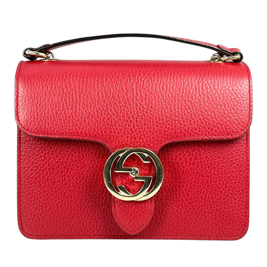 GUCCI Interloking G Shoulder Bag - Red