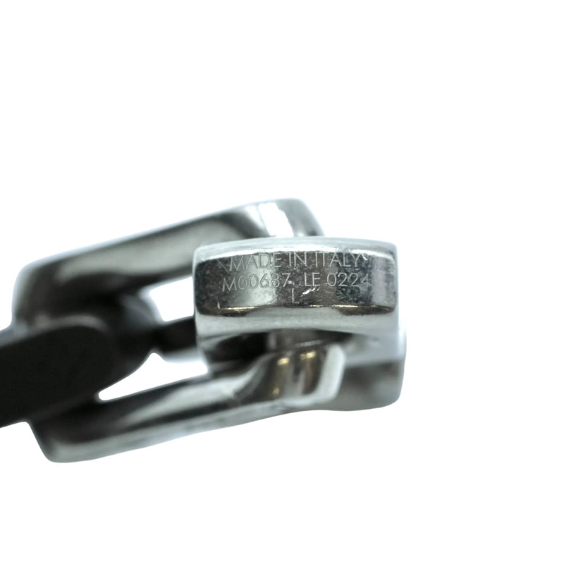 Louis Vuitton Monogram Chain Bracelet - Silver and Black 