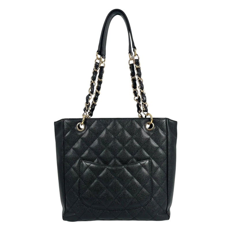 CHANEL Materasse PST Caviarskin Chain Tote Bag - Black