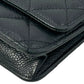 CHANEL Materasse Caviarskin Chain Wallet - Black - 34883
