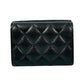 CHANEL Materasse Caviarskin Compact Wallet - Black - 35107