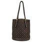Louis Vuitton Monogram Mini Lin Bucket Bag Hand Bag - Darkbrown