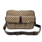 Celine Canvas Macadam Shoulder Bag - Brown
