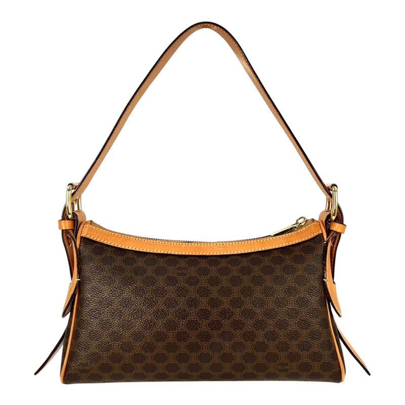 Celine Macadam PVC Canvas One Shoulder Bag Hand Bag - Brown