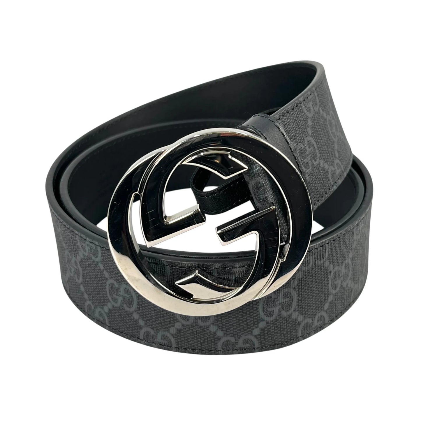 GUCCI Interrocking G Belt - Black - 34214 